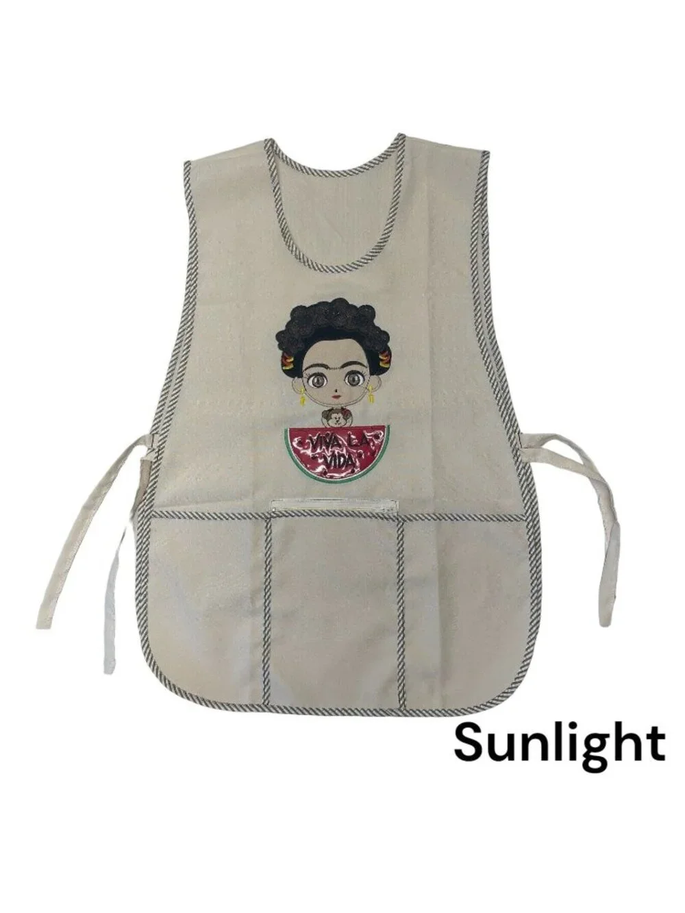 Apron Women Classic Traditional Mexican Artisan Frida Embroidered One Size - NEW